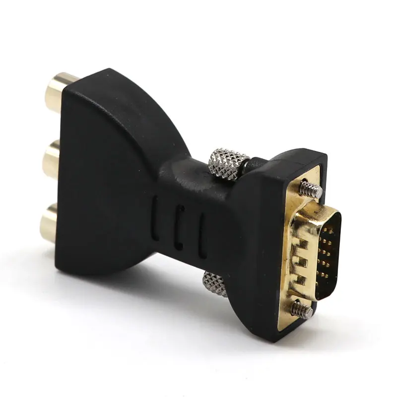 Newly 15 Pin VGA Male to 3 RCA Video Female M/F Adapter Connecter Plug Jack Converter 999 |
