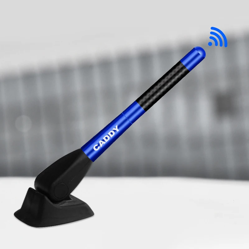 12CM Carbon Fiber Car Roof Radio Aerial fm Antenna Enhanced Signal Screw Metal For Volkswagen VW caddy Accessories | Автомобили и