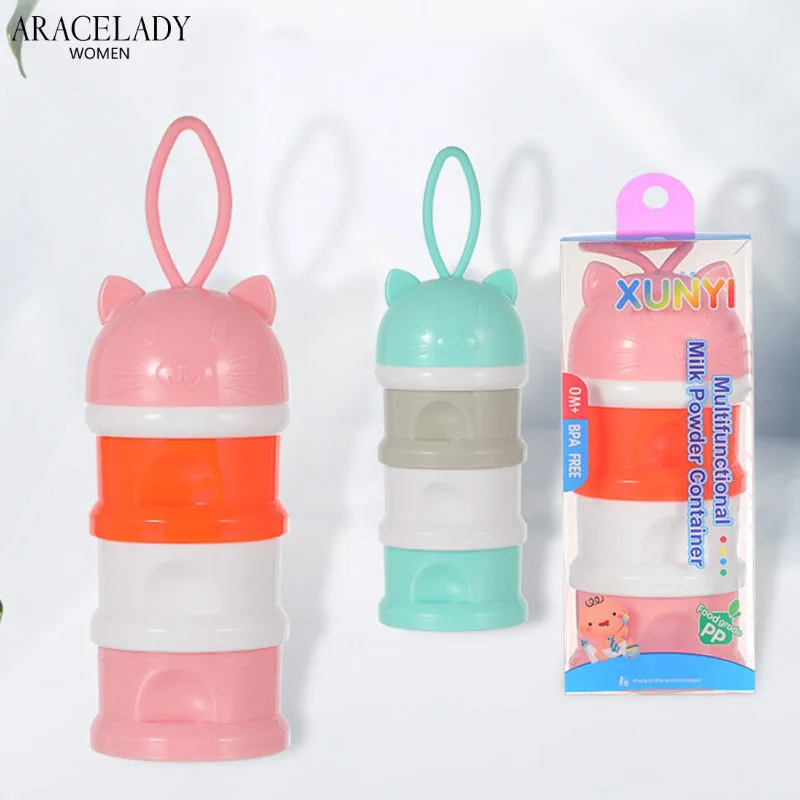 3 слойный портативный дозатор для безопасной формулы контейнер детского питания