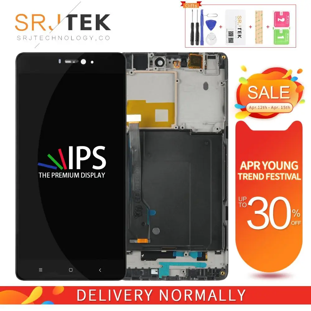 Srjtek для Xiaomi MI 4C LCD матрица сенсорный экран дигитайзер полная сборка с рамкой 1920x1080