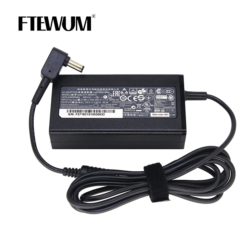 65W 19V 3.42A 5.5*1.7mm Laptop Adapter For Acer A11-065N1A PA-1650-86 ​ADP-65VH B Aspire 5742G S3 E15 5920 5535 Series Charger images - 6