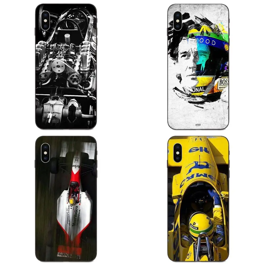 Ayrton Senna Symbol для Apple iPhone 4 4S 5 5S SE 6 6S 7 8 11 Plus X XS Max XR Pro Мягкий Силиконовый ТПУ Черный