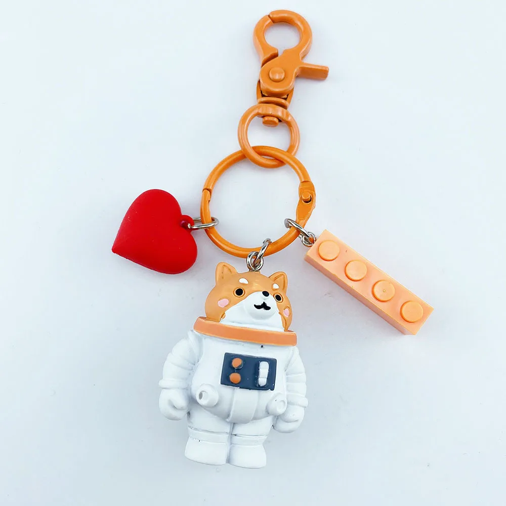 Мягкая Милая целебная мультяшная панда Сиба ину астронавт брелок кулон