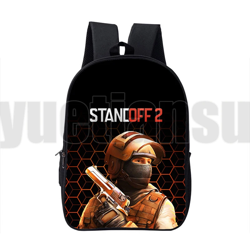 

16 Inch Mochila Standoff 2 Backpacks Anime 3D Print Shooting Game Bag Children Canvas Double Zipper Cartoon School Backpack Men