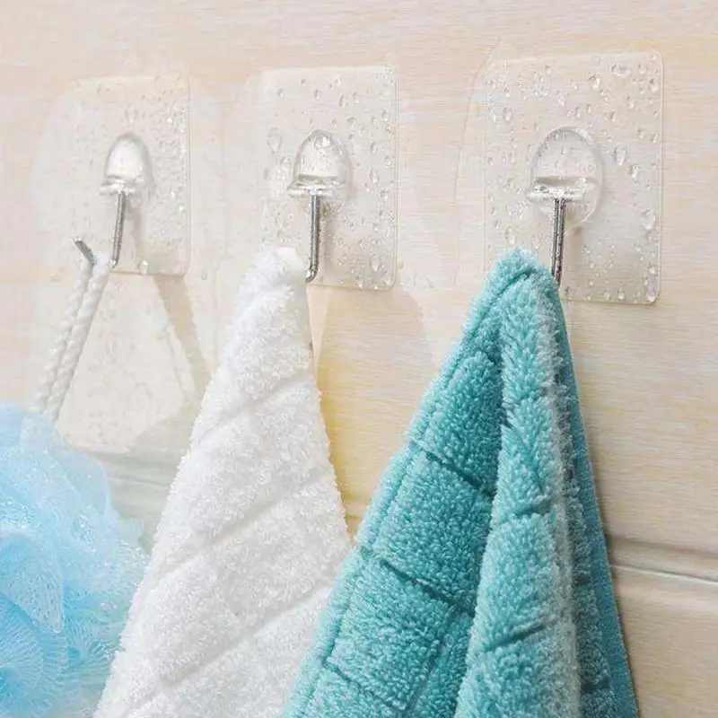 

5PCS/Pack Transparent Hanger Hook Suction Cup Adhesive Wall Vacuum Sucker Heavy Bathroom Tools
