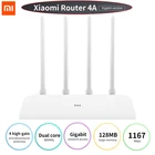 Маршрутизатор Xiaomi Mi, роутер 4A гигабитная версия 2,4 ГГц 5 ГГц WiFi 1167 Мбитс WiFi ретранслятор 128 Мб DDR3 с высоким коэффициентом усиления, 4 антенны, сетевой удлинитель