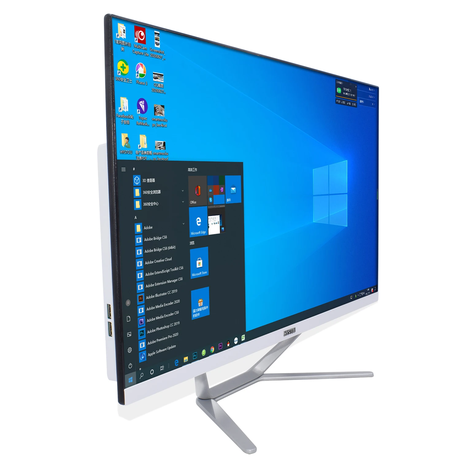 HYSTOU 27 дюймов все в одном пк Core i7 9700F i5 9400F NVIDIA GTX1650 4 Гб DDR3 i3 9100F Windows 10 Linux беспроводная