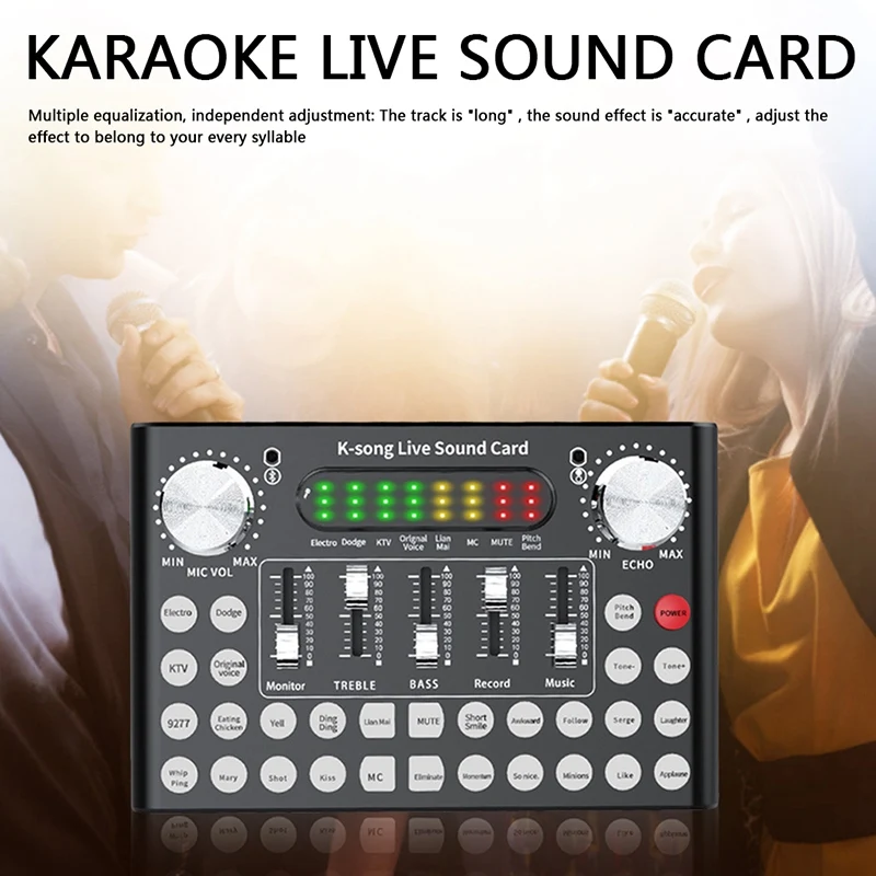 F9 Bluetooth Webcast Sound Card 18 Headset Microphone Live Streamer Broadcast for Computer PC | Компьютеры и офис