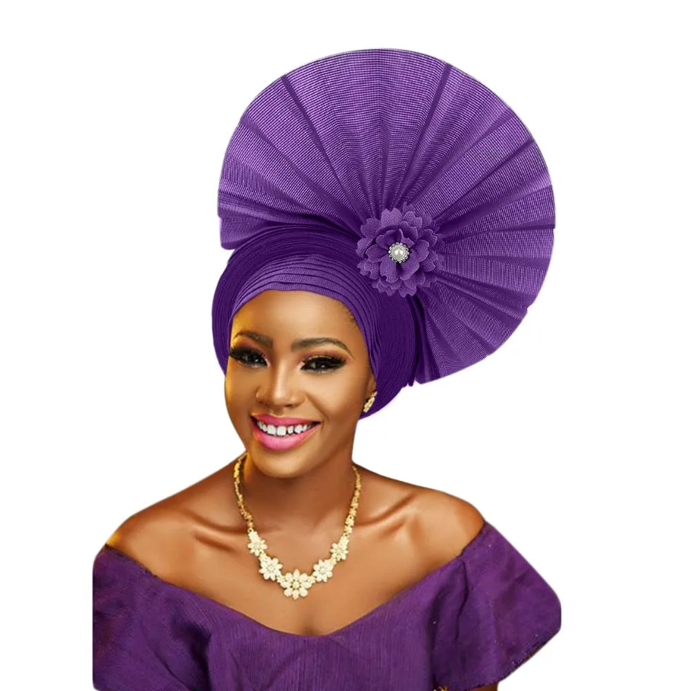 Aso oke головной убор с бусинами Алмазный aso нигерийский Африканский Авто gele ebi