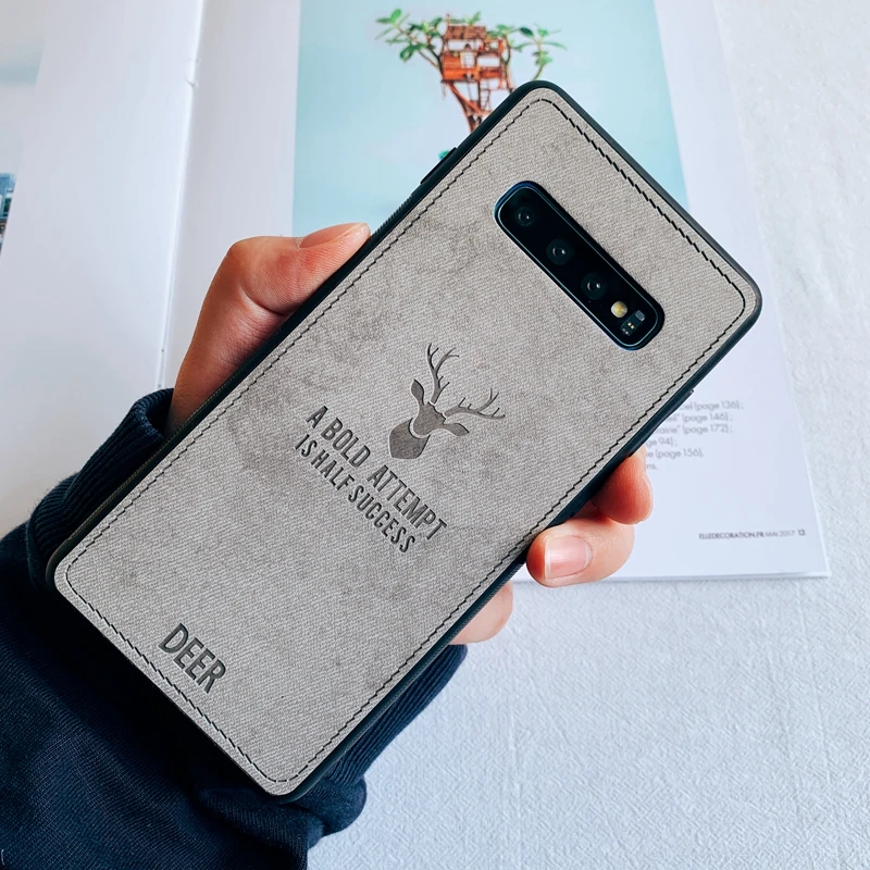 Мягкий ТПУ чехол с 3d-рисунком оленя для Samsung Galaxy S7 Edge S8 S9 S10 S10e Note 8 9 10 Plus M10 M20 M30 A10 A20