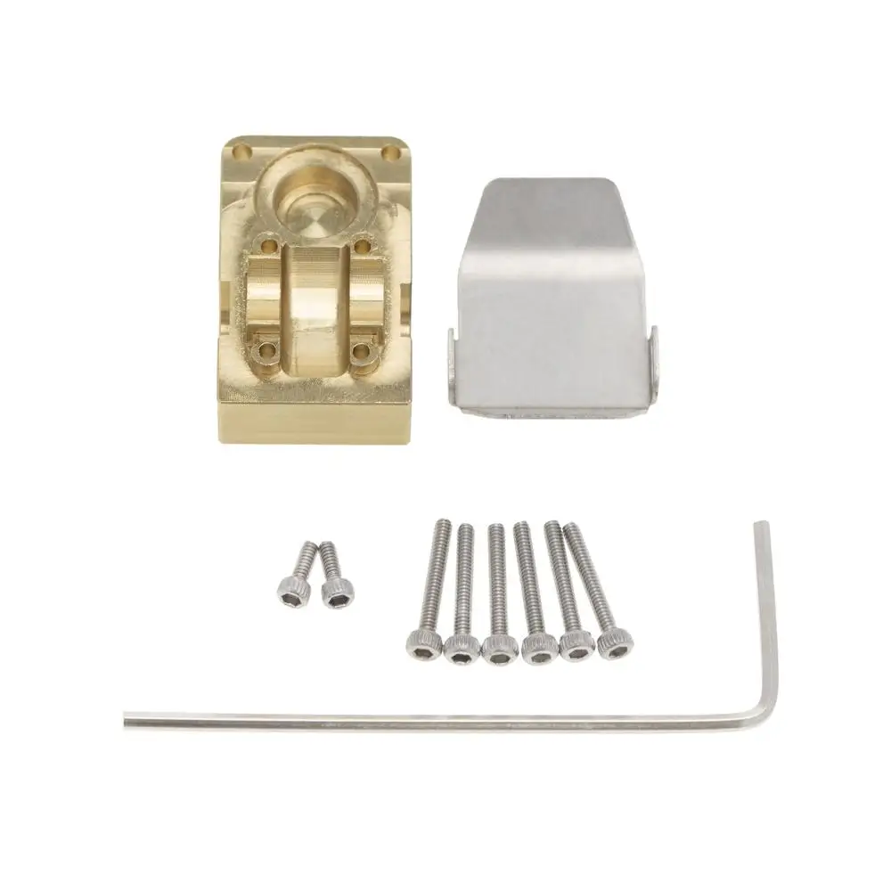 

Brass Diff Cover Counterweight Cover With Guard Plate For 1/24 Axial Scx24 90081 Rc Car Accessories