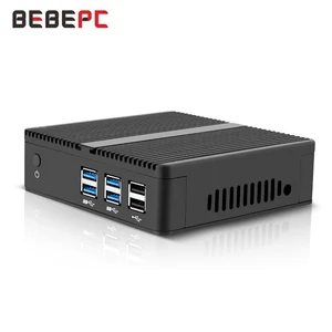 BEBEPC Mini PC Fanless Intel Core i5 4200U i3 5005U Celeron 2955U DDR3L Windows 10 HDMI WiFi HTPC 6*USB Desktop Office Computer