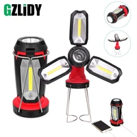 multifunction cob work light rechargeable led flashlight camping light 6 lighting modes deformable fancy lighting with usb cable