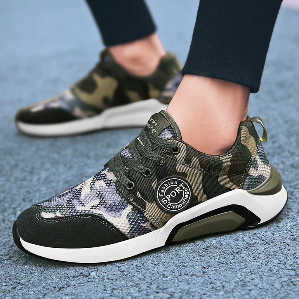 Популярная мужская повседневная обувь сезон весна-осень камуфляжная Zapatos mesh Calzado