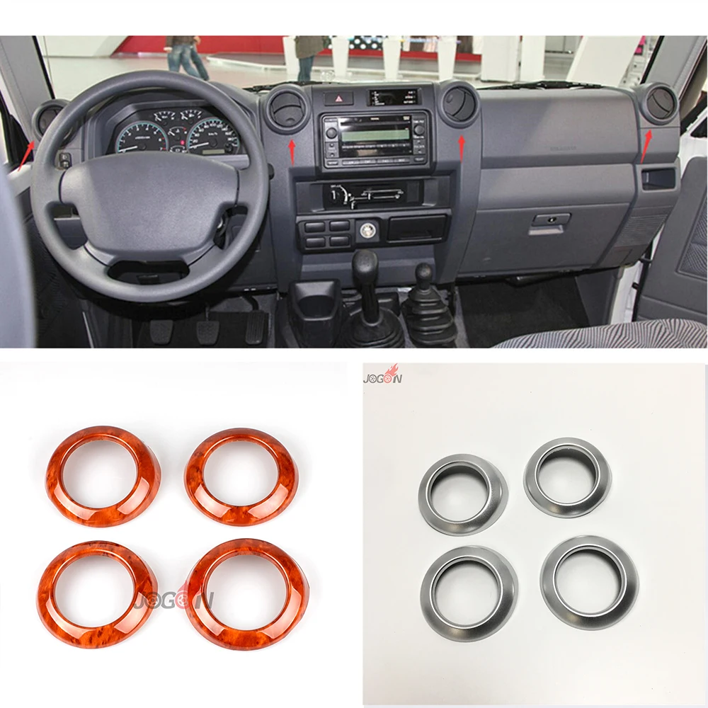 Интерьер Кондиционер Vent выходе кольцо отделка для Toyota Land Cruiser J70 FJ70 FJ71 FJ76 FJ77 FJ78 FJ79 LC70 LC76 LC77 LC78 LC79