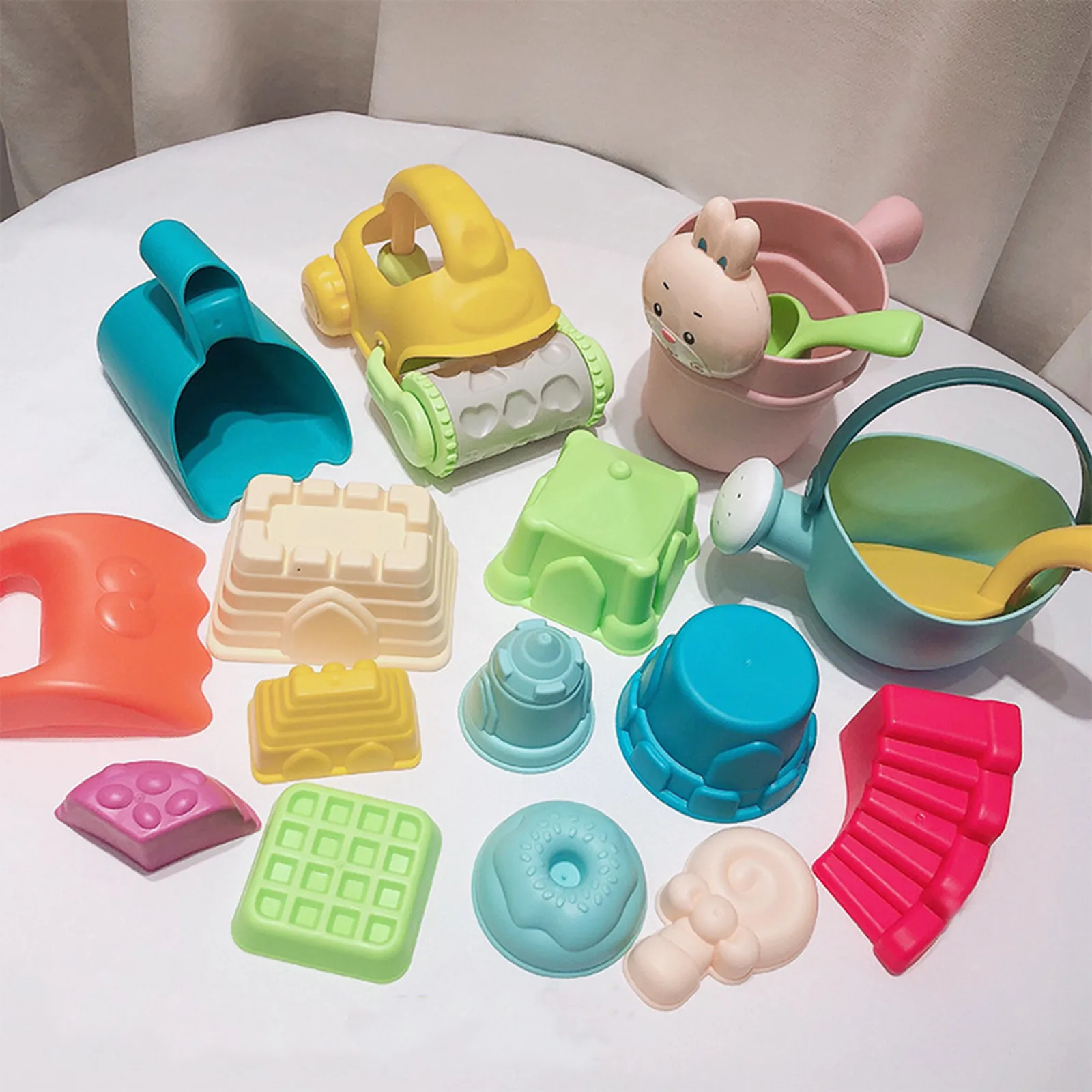 

Beach Toys for Kids 5-14pcs Baby Beach Game Toy Children Sandbox Set Kit Summer Toys for Beach Play Sand Water Play Cart