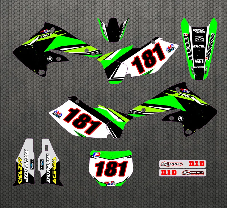 KX250F 2005-2004 мотоцикл 3 м графические наклейки фоны Наборы для Kawasaki KXF250 2004 2005 KXF 250 KX 250F