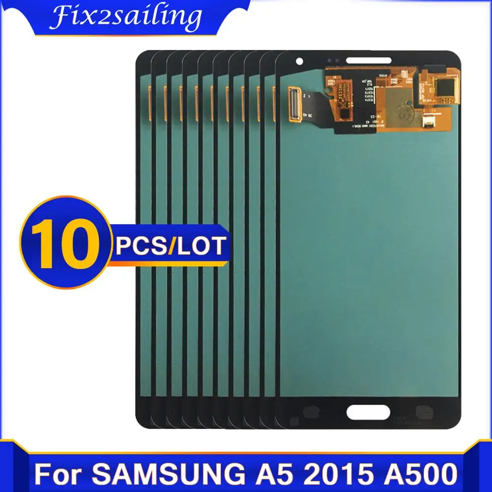 10 шт. оригинальный Супер AMOLED LCD для SAMSUNG Galaxy A5 2015 A500FU A500 A500F A500M дисплей сенсорный