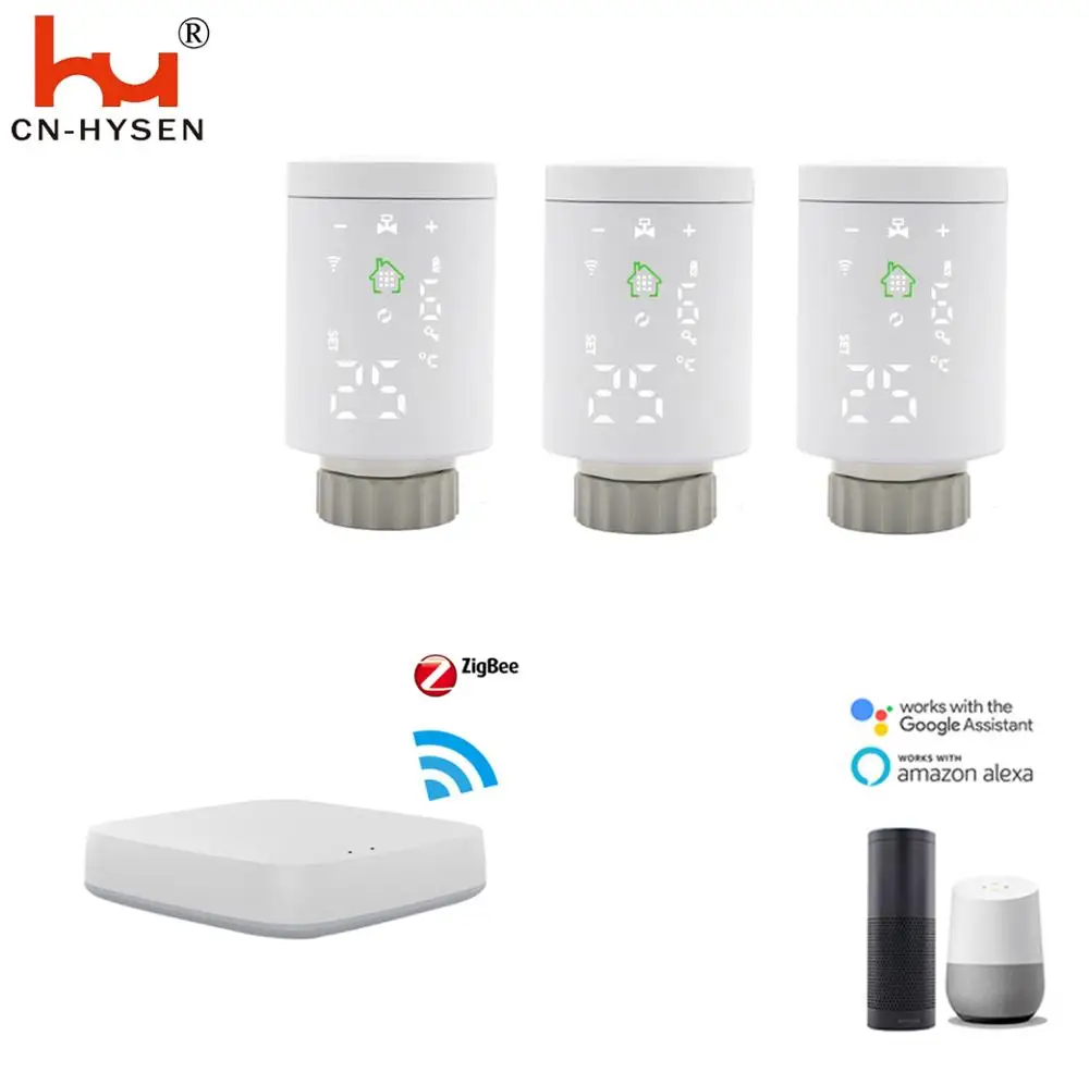 Термостатический клапан радиатора HY368 Tuya Alexa Google Assistant TRV для умного дома |