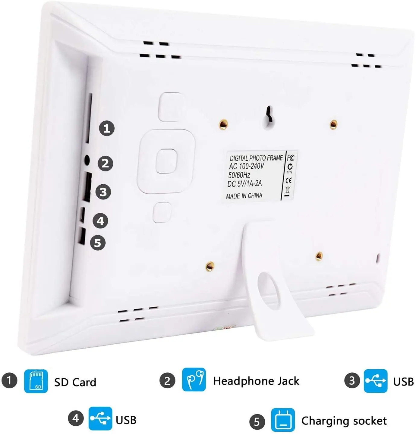 

10.1 Inch Digital Photo Frame 16:10 HD IPS Display Photo Frame Touch Screen LED Screen WiFi Calendar Clock Alarm Clock