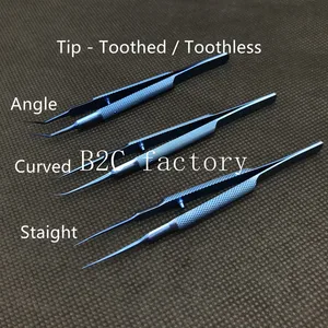 Офтальмологические инструменты, 1 шт., 11 см, титановый сплав, круглая ручка, платформа пинцеты для век, двойное веко