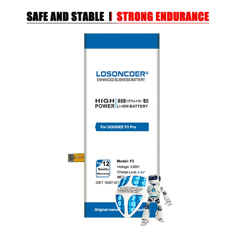Сменный аккумулятор LOSONCOER F3 3800 мАч для Doogee Pro/5 дюймовый телефон + Подарочные