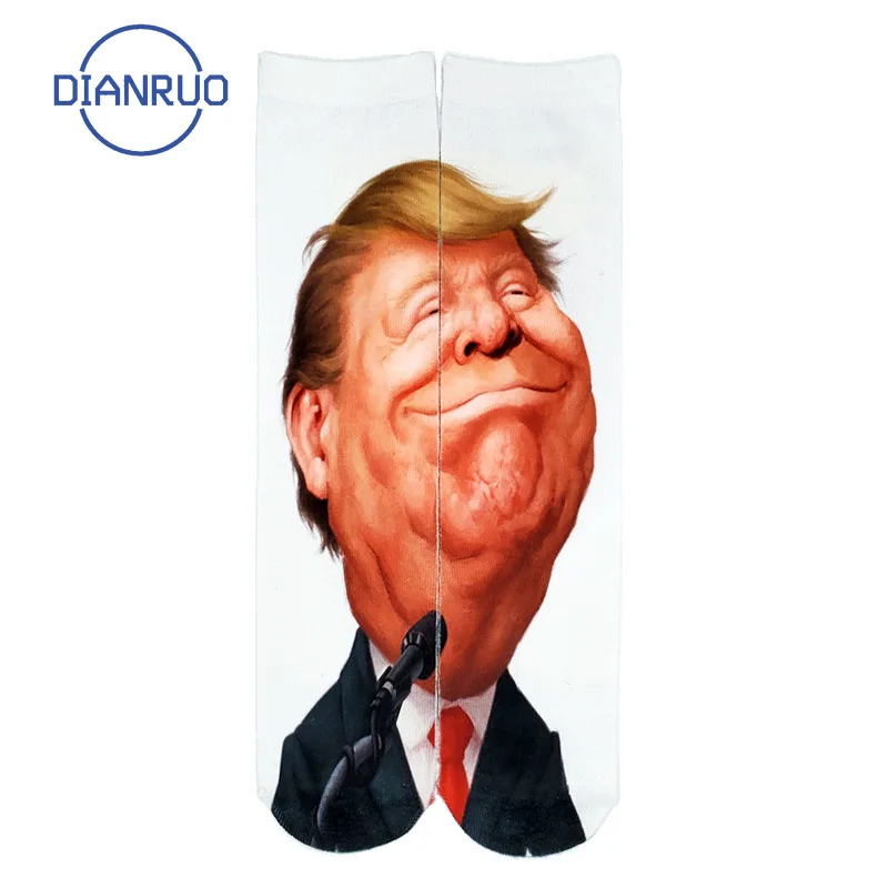 Оригинальные носки DIANRUO с 3D принтом президент Дональда Трампа забавные Веселые