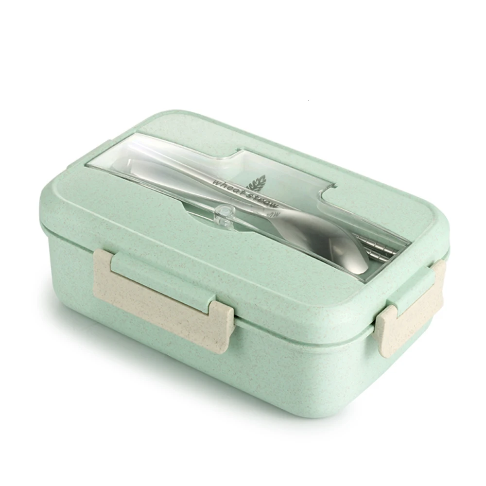 Ланч-бокс для микроволновки пшеничной соломы многосетчатый контейнер хранения