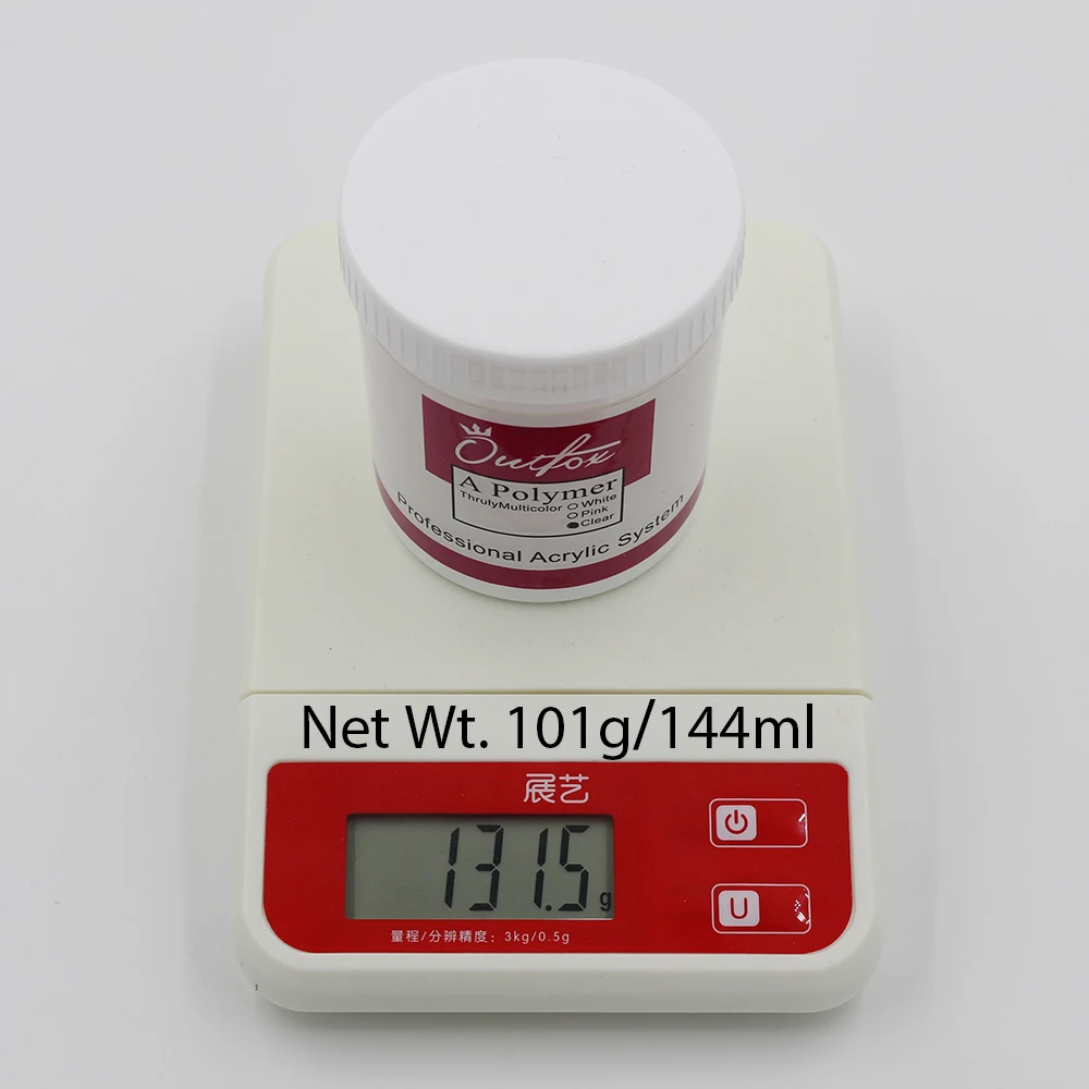 144 мл Профессиональный полимерный акриловый жидкий порошок прозрачный розовый