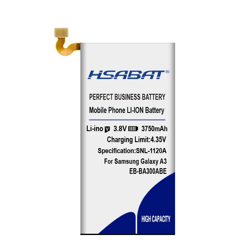 HSABAT EB-BA300ABE 3750 мА/ч, Батарея для samsung Galaxy A3 A300 A3000 A300X A300H A300F A3009 A300FU A300G A300M A300H/DS
