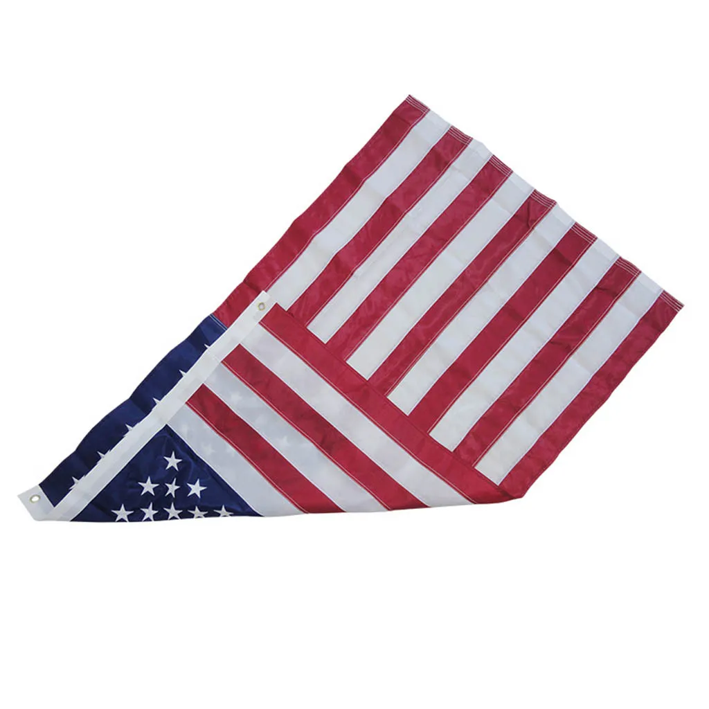 Нейлоновый американский флаг вышивка звезда шитье полосатый латунный 4x6 футов