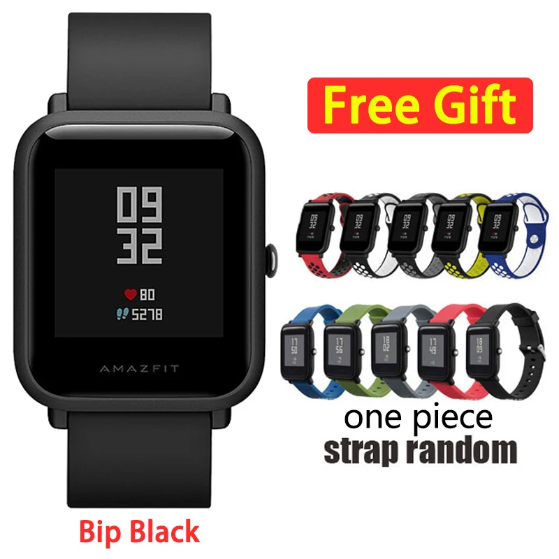 Bip-black-R Xiaomi huami Amazfit Bip gps Молодежные мужские и женские умные часы 2 Bluetooth пульсометр Huami xiaomi Amazfit Bip Lite pk BIP GTS - Цвет: Bip-black-R