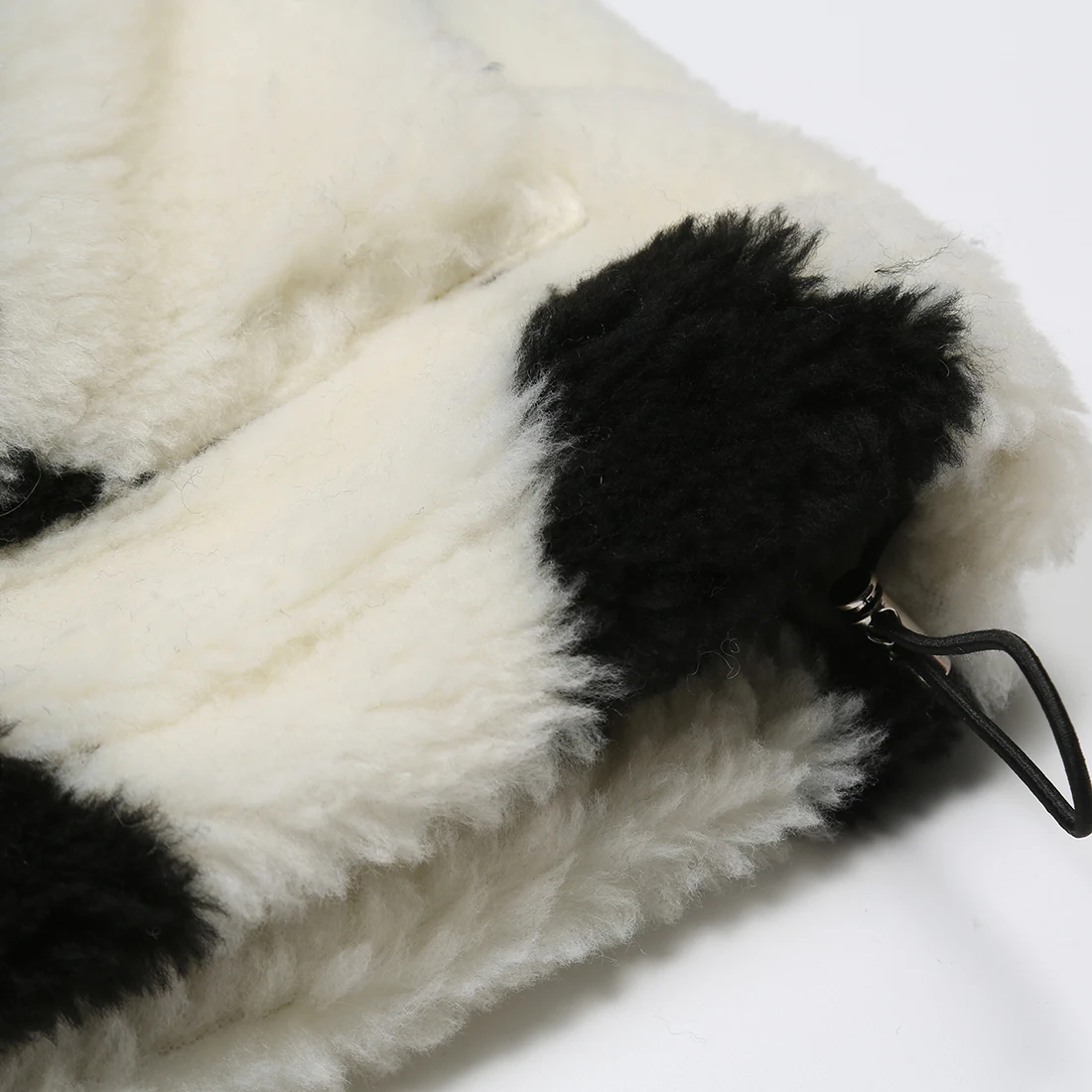 ATSUNSET Square Grid Lambswool Hooded Cotton Coat Thick Warm Harajuku Winter Jacket High Street Couple Streetwear