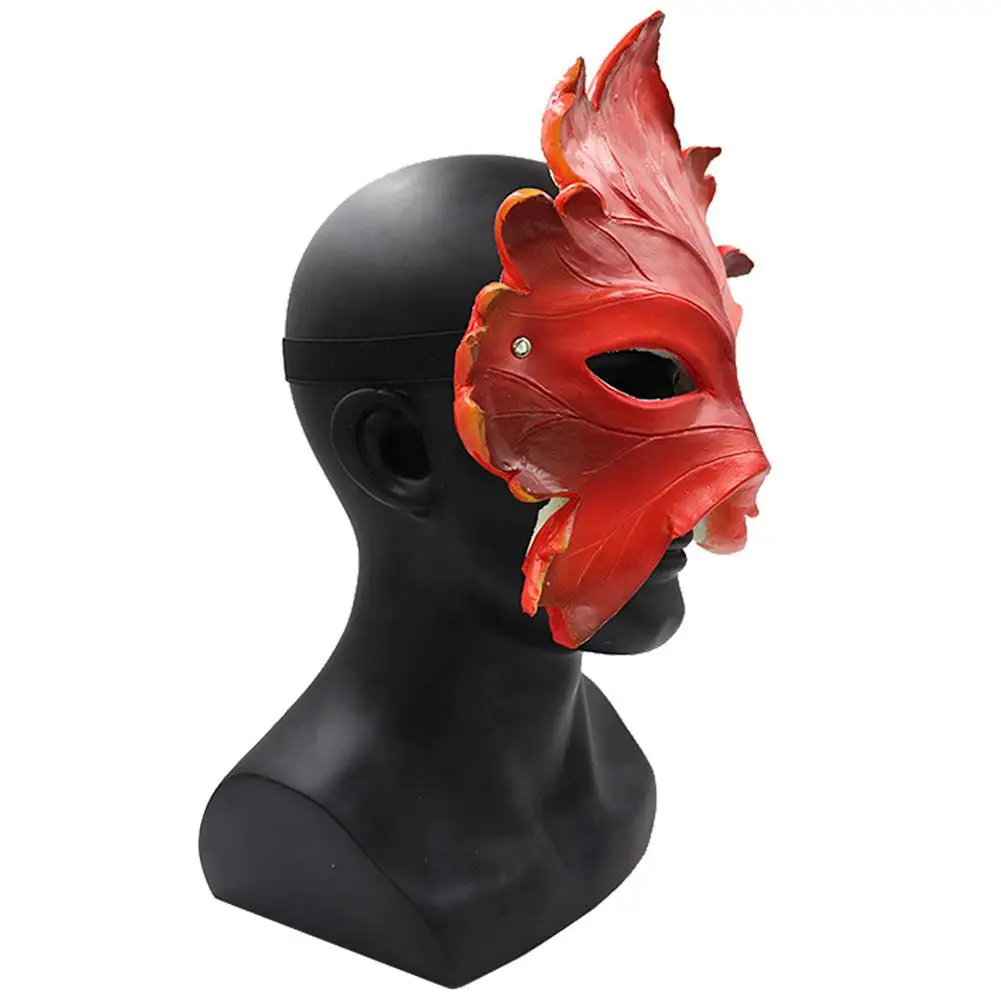 

RCtown Maple Leaf Shape Mask Halloween Role-playing Latex Mask for Party