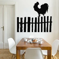 rooster wall sticker farm fence vinyl decal farmyard village decor living room decoration removable funny mural o211