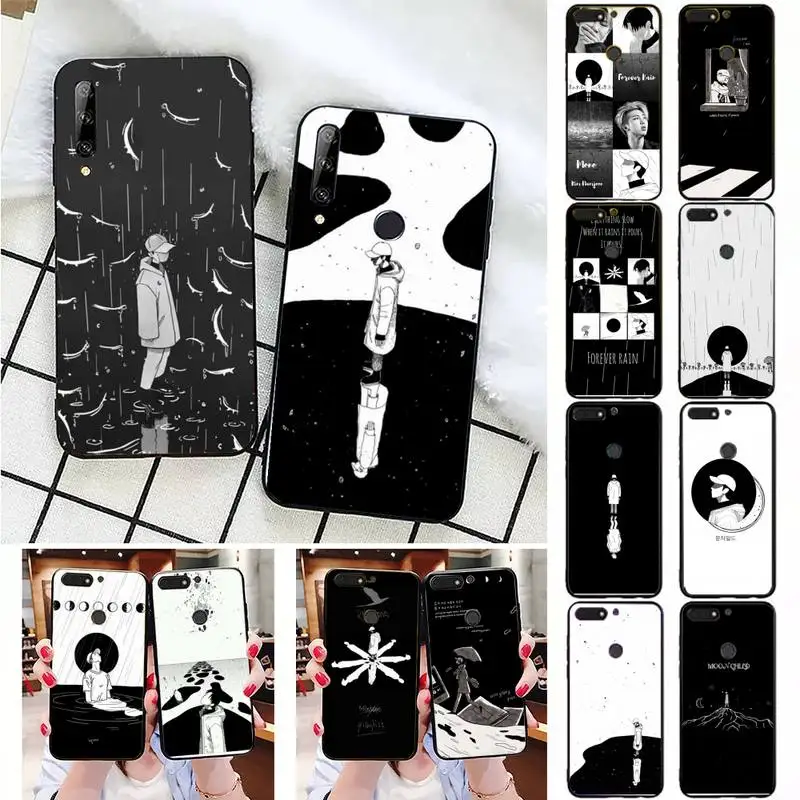 

KPOP RM Mono Phone Case For Huawei Honor 7A 7C 8 8x 9 10 20lite Fundas Coque for Honor 10i 20i Capa