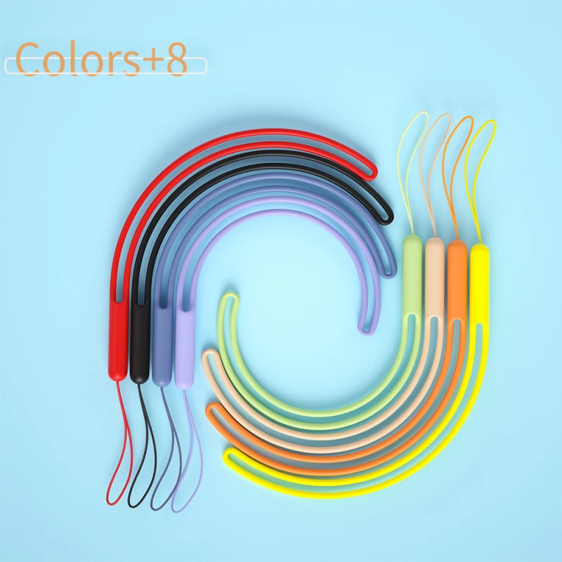 

Silicone Mobile Phone Anti-lost Lanyard For IPhone Xiaomi Phone Wrist Straps Keychain Camera Strap ID Card Gym USB Hanging Rope