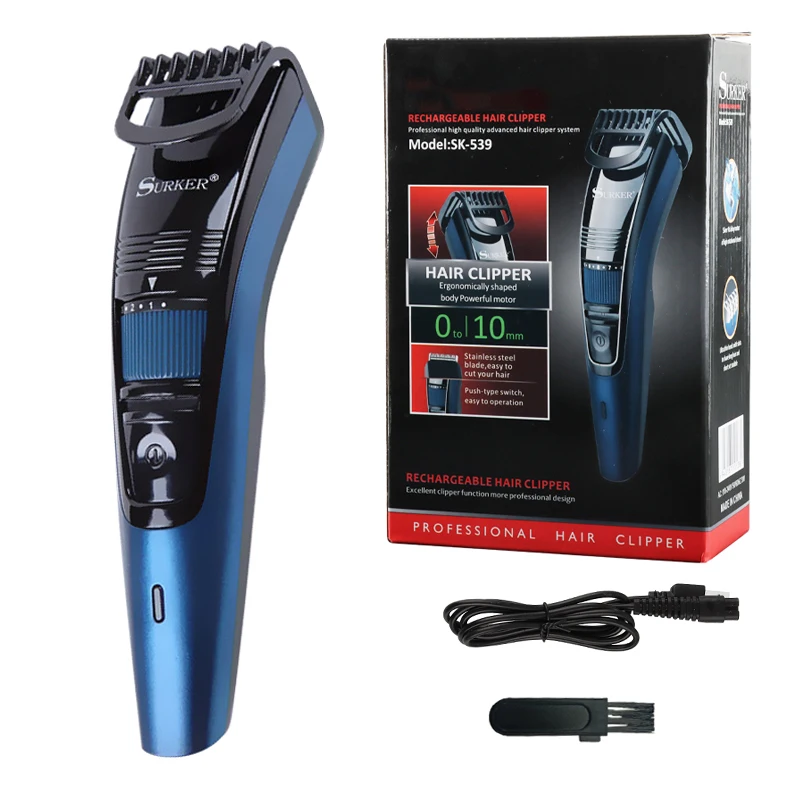 

Профессиональный триммер для волос Surker, бытовая электрическая машинка для стрижки волос с USB, 0,8-12 мм, Мужская бритва, Парикмахерская, тримме...