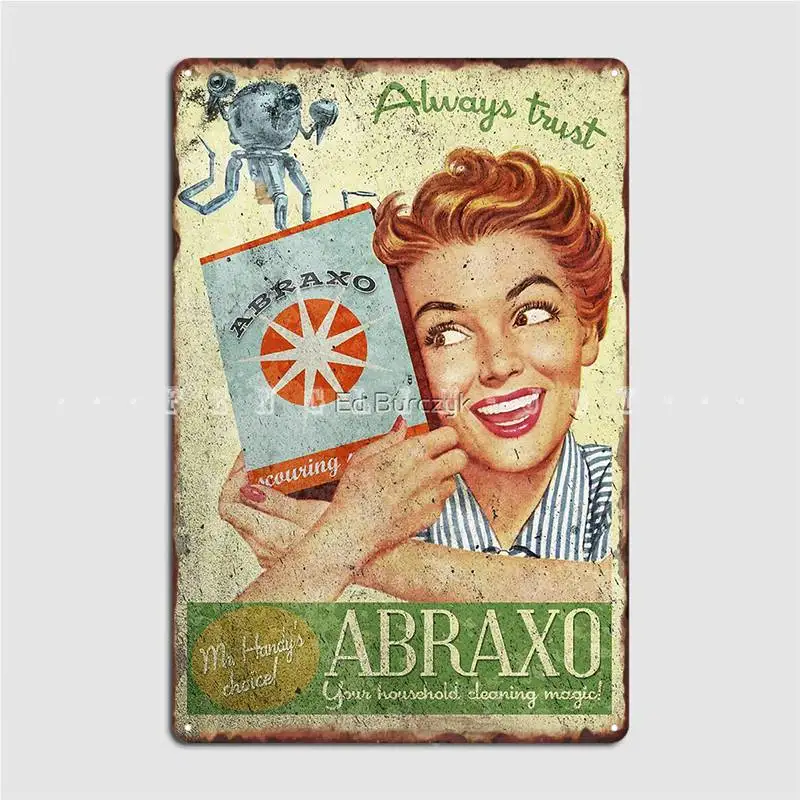 Металлический плакат Fallout Abraxo Ad для кинотеатра кухни | Дом и сад