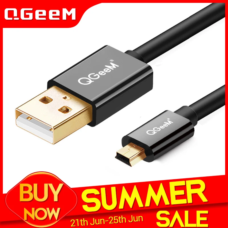QGeeM мини USB кабель к быстрое зарядное устройство для сотовых телефонов MP3 MP4 плеер