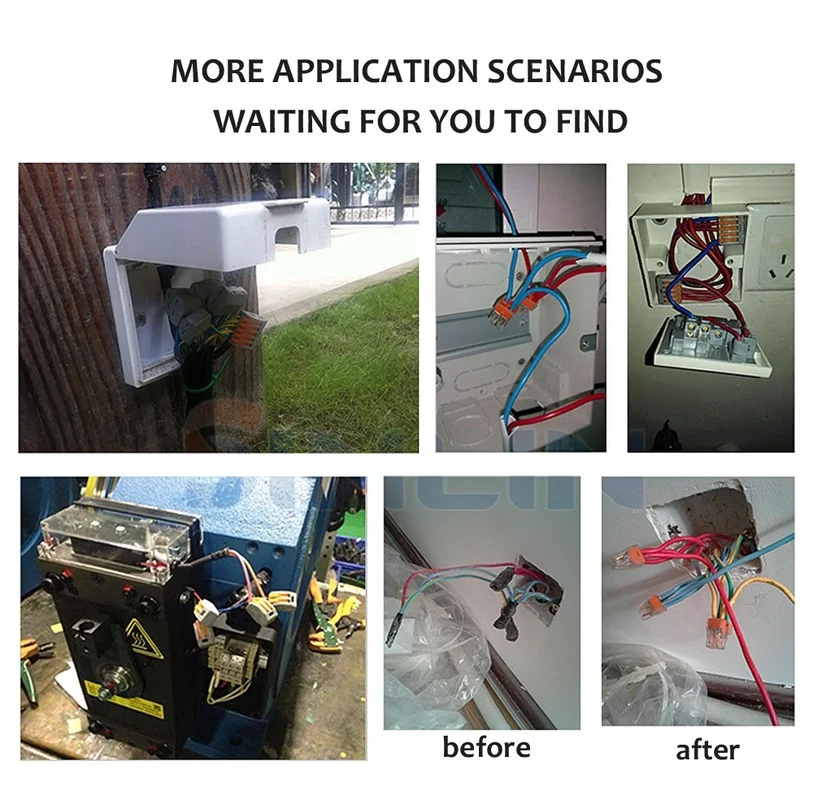 

PCT3 Universal wire Connector Safety Fast Block Clamp Terminal Cable Reusable Terminals for Wires Housing for Wago10-100pcs