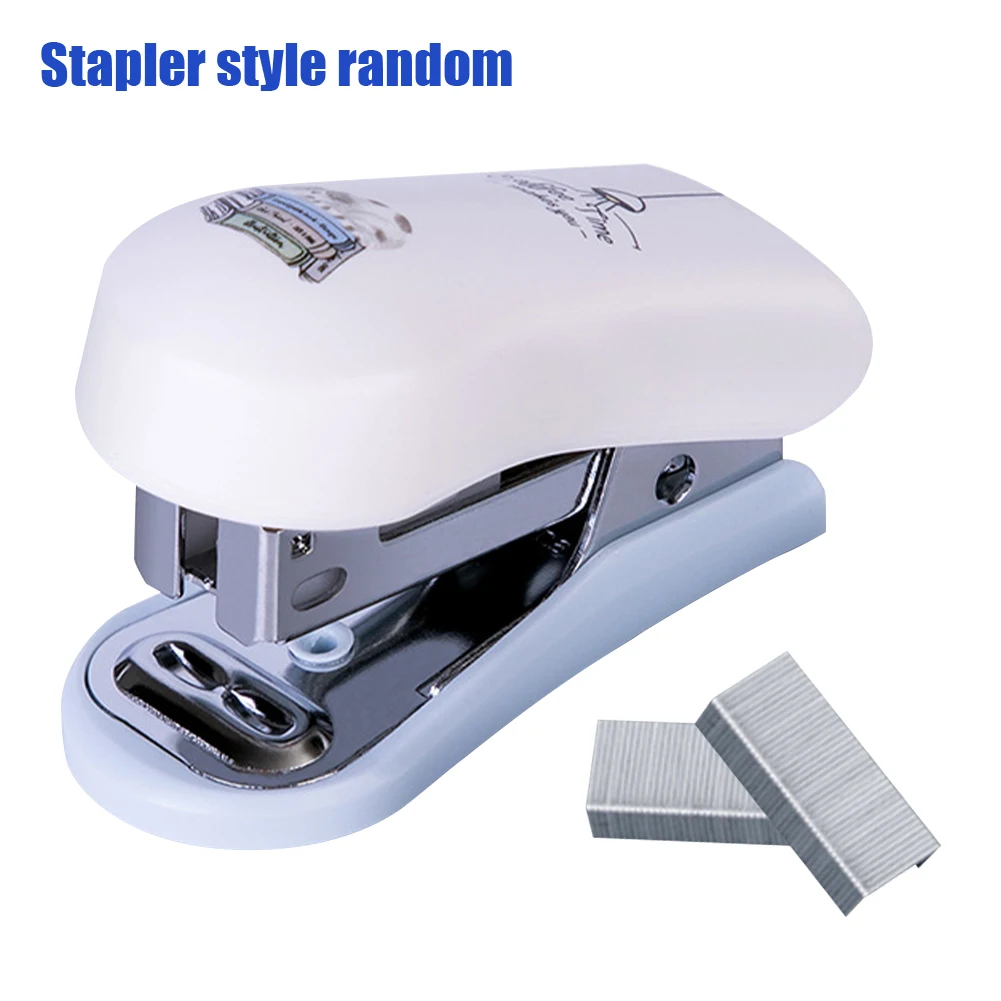

Деловой офисный мини-степлер в комплекте, Многофункциональный со скобами, Бумажная книга для связывания, детские школьные принадлежности