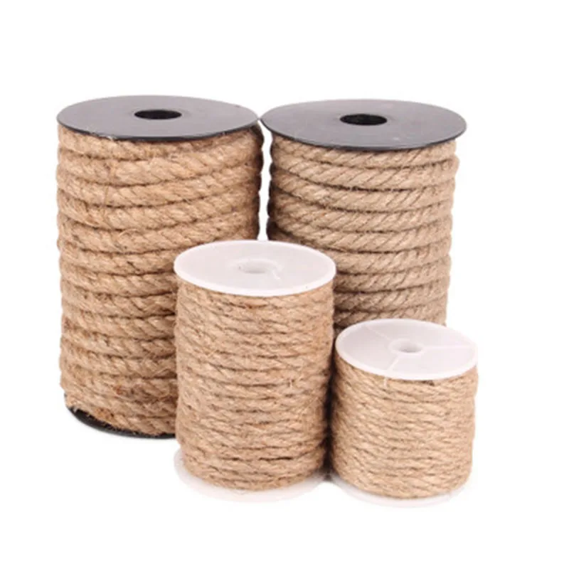 

10M Natural Brown Sisal Rope For Cat Climbing Frame DIY Hand-Made Jute Rope Lamp Decoration Rope Binding Hemp Ropes Packaging