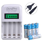 2800 мАч AA, AAA ni-mh аккумуляторная батарея + LCD 4 слота зарядное устройство с вилкой EUUSUK для калькулятора mp3-плеер, пульт дистанционного управления, игрушки