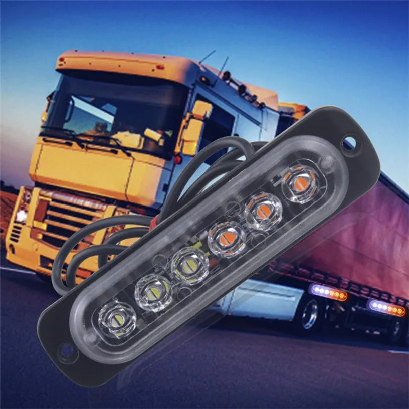 Strobe12-24V 18 Вт 6 LED тонкий флэш светильник бар грузовой автомобиль мото аварийный
