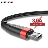 Кабель USLION Micro USB для быстрой зарядки и передачи данных, 3 А, 0.5/1/2/3 м