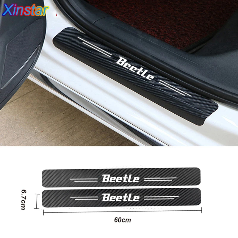 

2pcs Carbon Fibre car door Protector sticker for VW Beetle