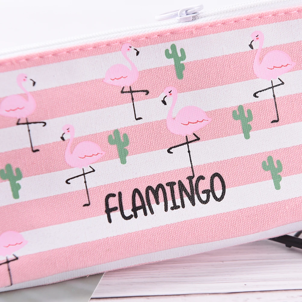 

Flamingo Cute Pencil Case For Girls School Supplies Pencilcase Cactus Kawaii Canvas Office School Supplies Stationery