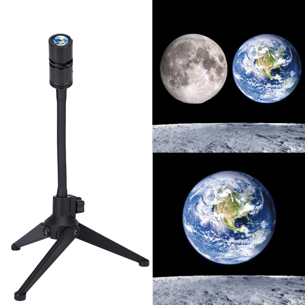 

Moon Earth Projector Lamp USB Rechargeable Planet Projection Bedroom Table Lamp Photo Atmosphere LED Night Light Home Decor