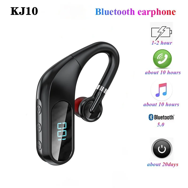 

Wireless Headphones Digital Display Bluetooth 5.0 Earphones Sport Earbuds Headset with Mic for All Smart Phone Iphone Xiaomi LG